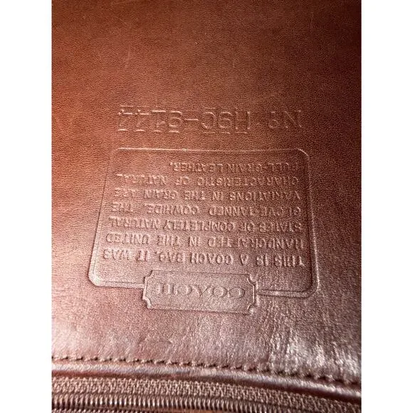 Vtg Coach USA Brown Leather Flap Crossbody Bag Minimalist Courier Style D2S-06H - Picture 6 of 8